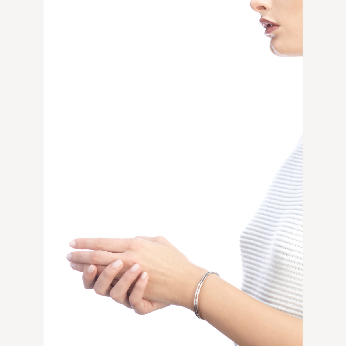 [Resenly Jewelry]ZERO 1 SPIRAL LOGO SILVER BRACELET
