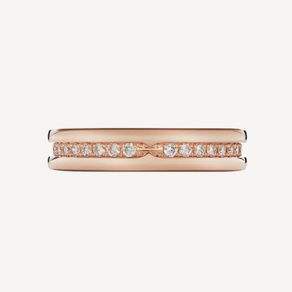 [Resenly Jewelry]ZERO 1 ONE-BAND PAVED DIAMONDS ON THE SPIRAL RING