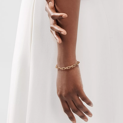 [Resenly Jewelry]HARDWEAR SMALL LINK 26 MOTIF PINK GOLD BRACELET