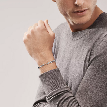 [Resenly Jewelry]HARDWEAR SMALL LINK 26 MOTIF SILVER BRACELET