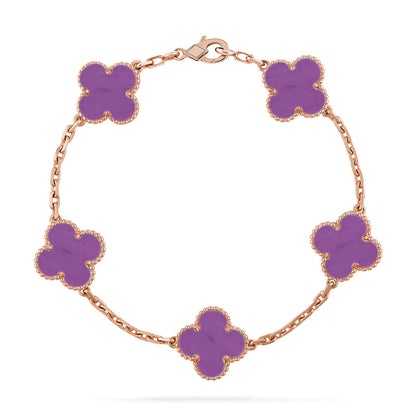 [Resenly Jewelry] CLOVER 5 MOTIF VIOLET BRACELET COLLECTION