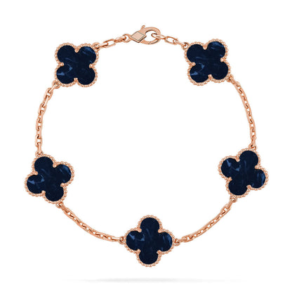 [Resenly Jewelry]CLOVER 5 MOTIF PIETERSITE BRACELET COLLECTION