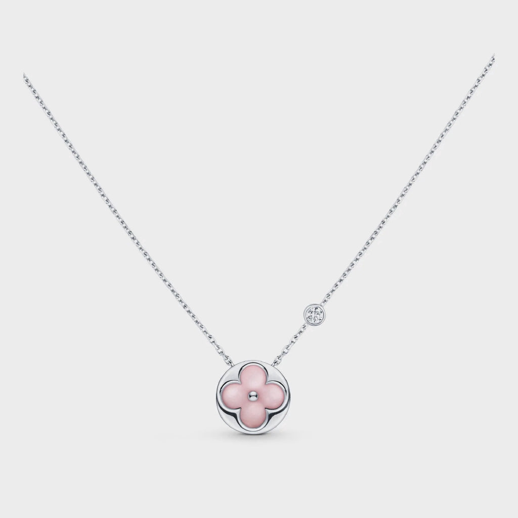 [Resenly Jewelry]SUN MOTIF PINK MOP SILVER BRACELET