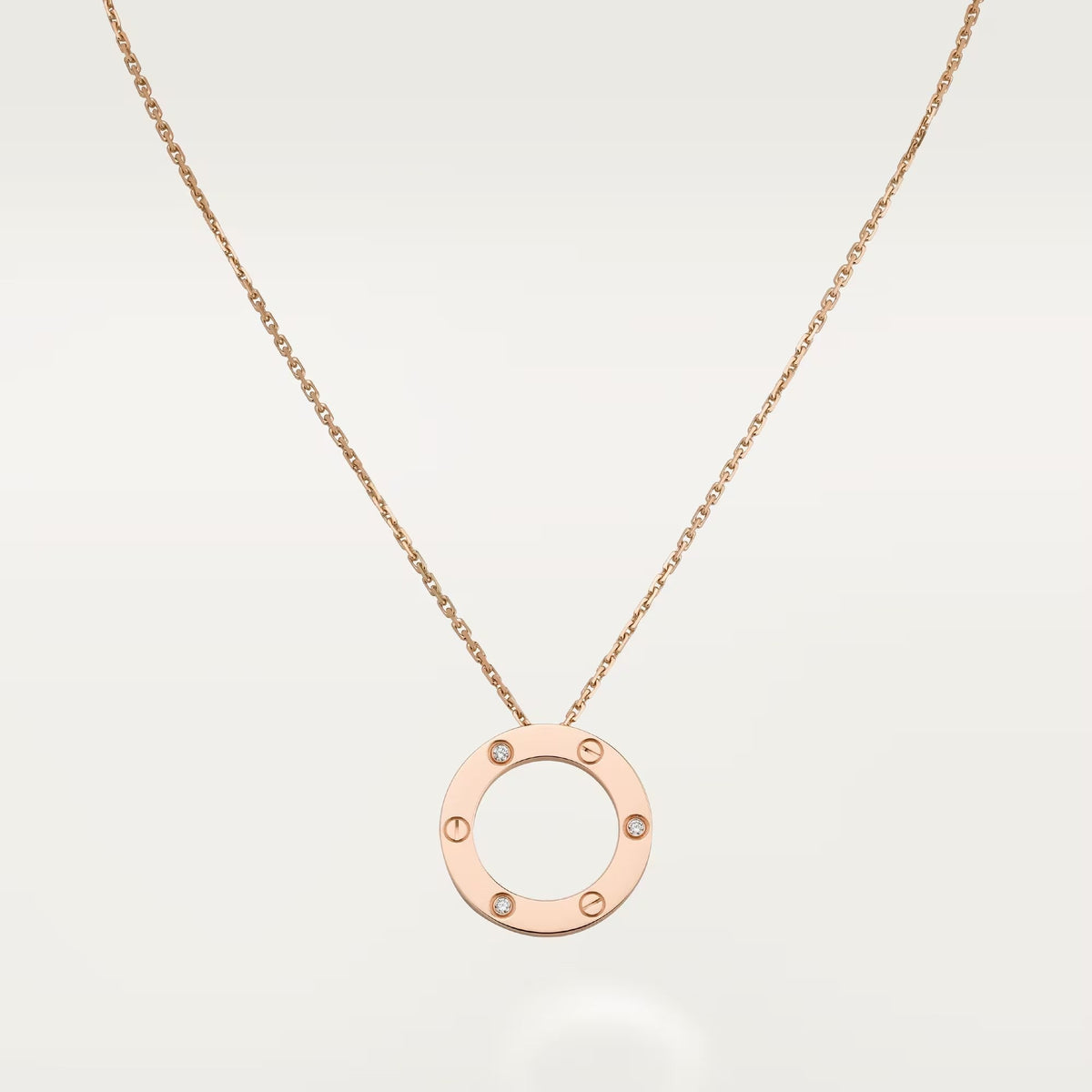 [Resenly Jewelry]LOVE NECKLACE 16MM 3 DIAMONDS