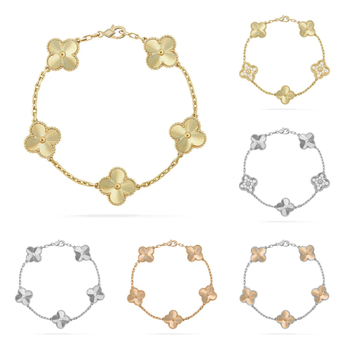 [Resenly Jewelry] CLOVER 5 MOTIF LASER BRACELET COLLECTION