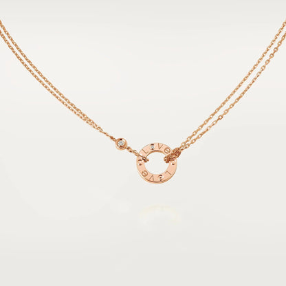 [Resenly Jewelry]LOVE NECKLACE 16MM 2 DIAMONDS