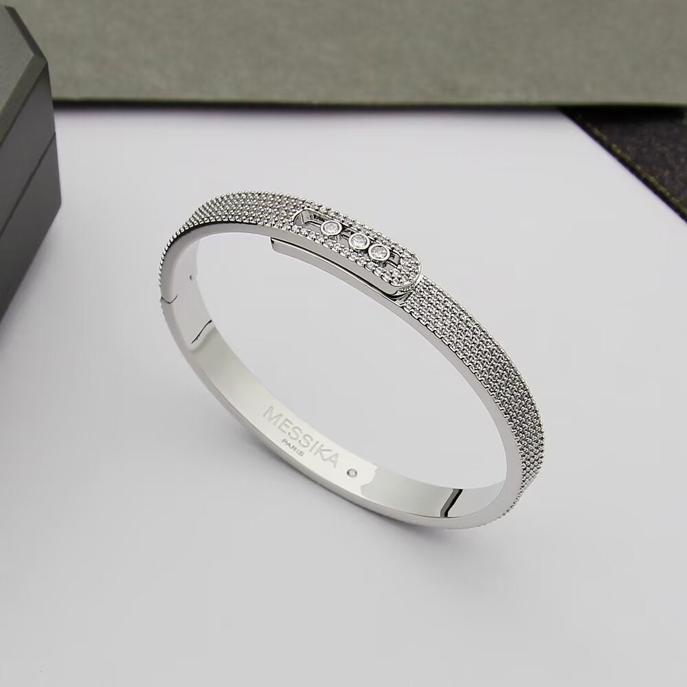 [Resenly Jewelry]Move Noa Full Pavé Diamond Bangle Bracelet