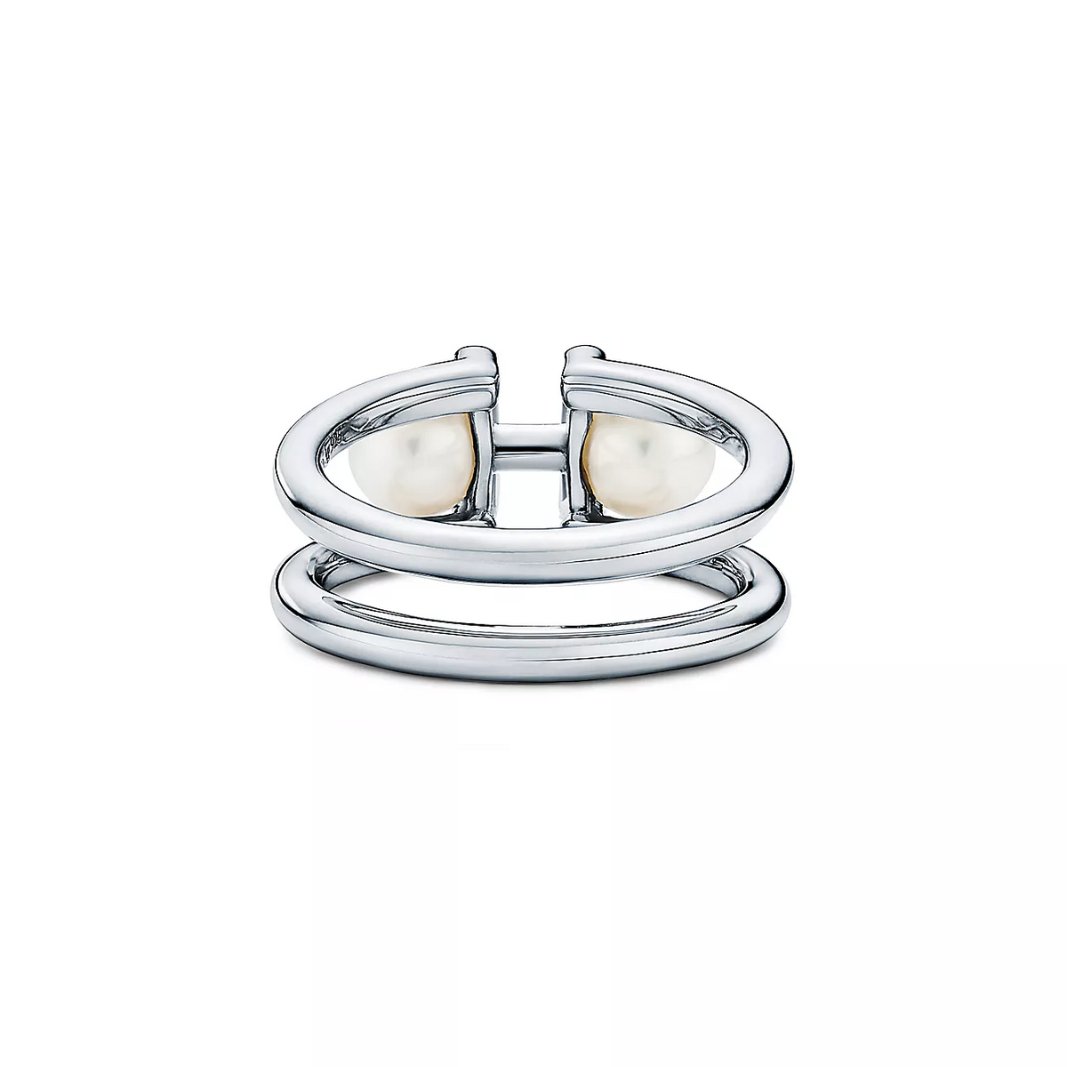 [Resenly Jewelry]DOUBLE PEARL SILVER RING