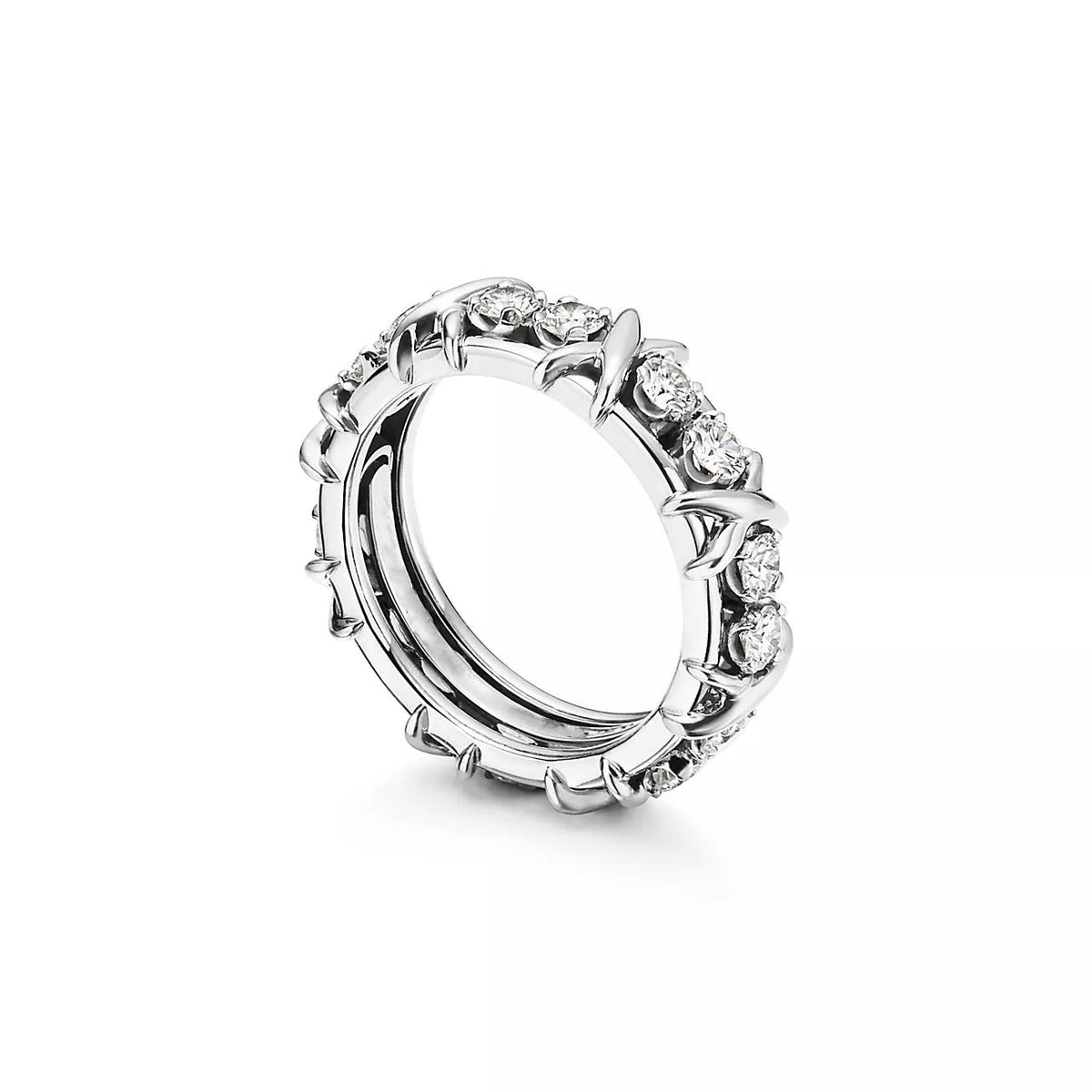 [Resenly Jewelry]SIXTEEN STONE SILVER RING