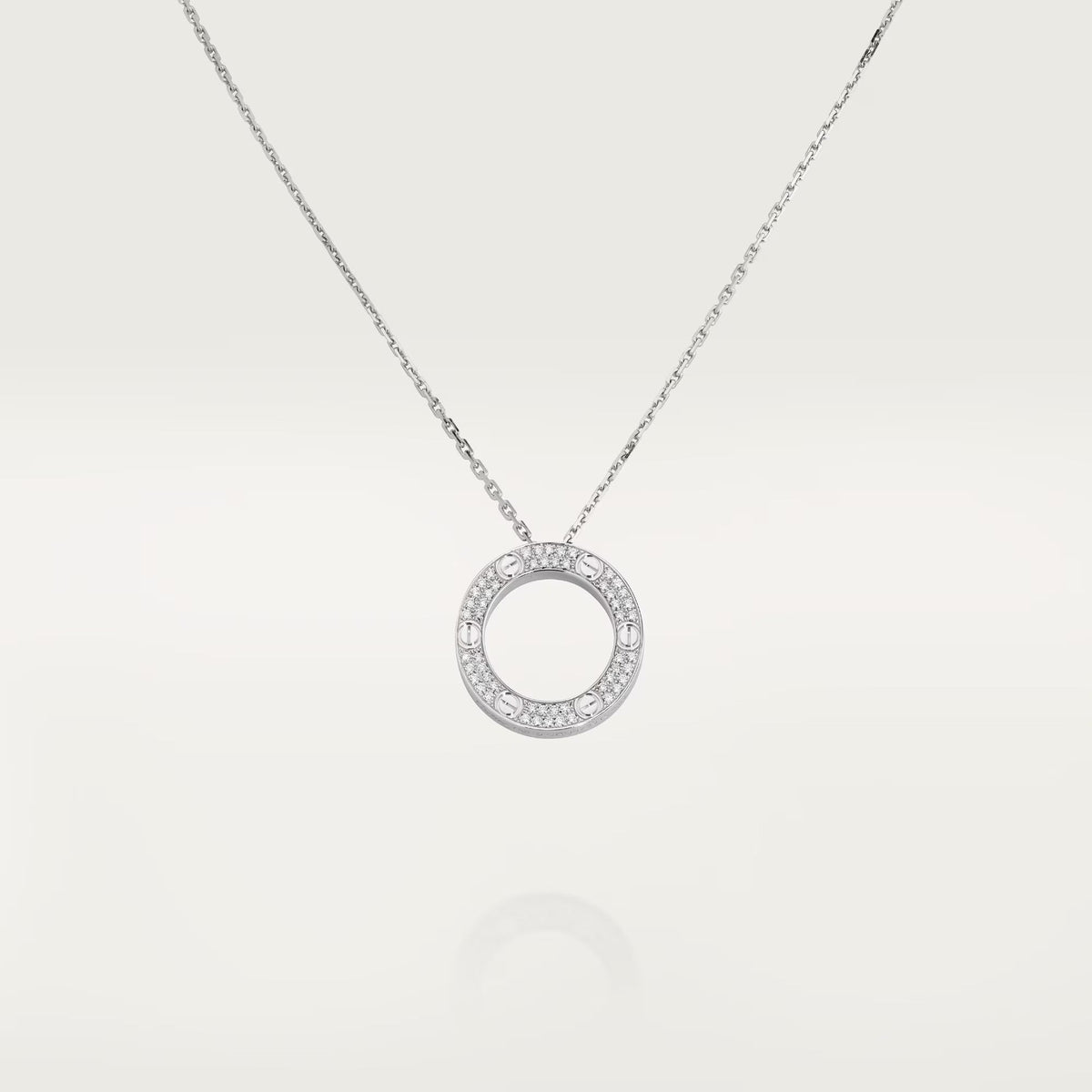 [Resenly Jewelry]LOVE NECKLACE 16MM  FULL DIAMOND