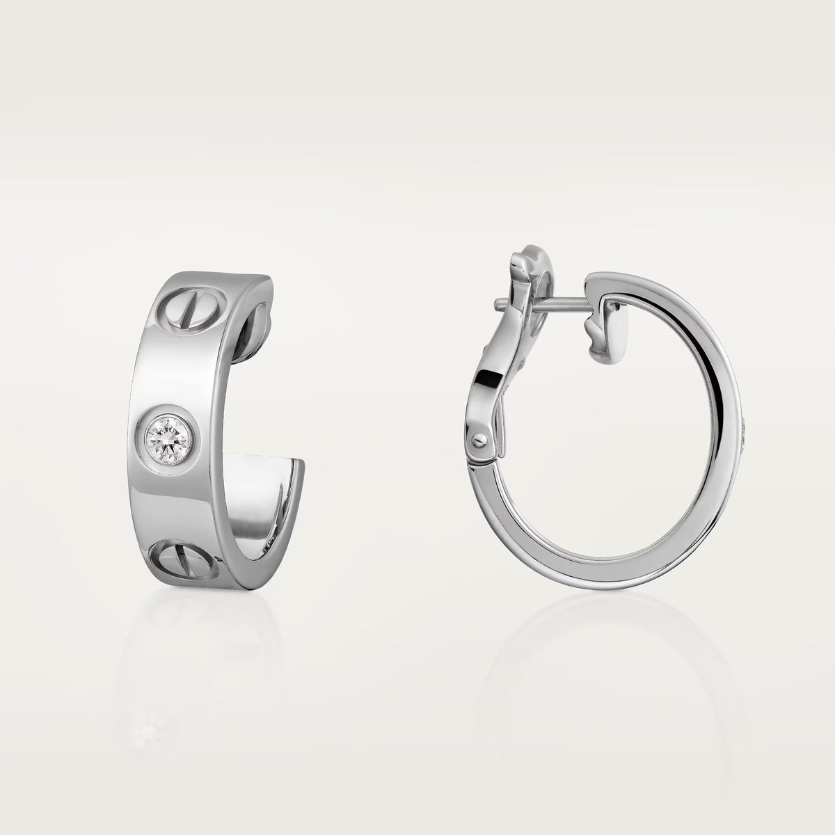 [Resenly Jewelry]LOVE EARRINGS 5.7MM 2 DIAMONDS