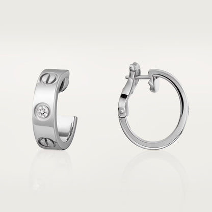 [Resenly Jewelry]LOVE EARRINGS 5.7MM 2 DIAMONDS