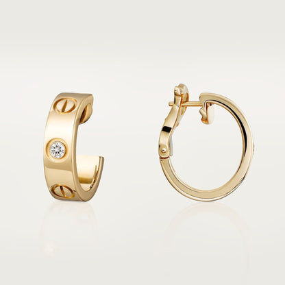 [Resenly Jewelry]LOVE EARRINGS 5.7MM 2 DIAMONDS