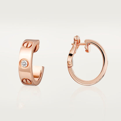 [Resenly Jewelry]LOVE EARRINGS 5.7MM 2 DIAMONDS
