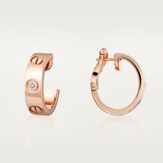 [Resenly Jewelry]LOVE EARRINGS 5.7MM 2 DIAMONDS