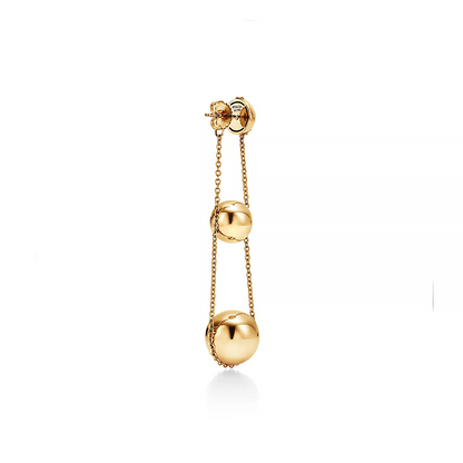 [Resenly Jewelry]TRIPLE DROP GOLD EARRINGS