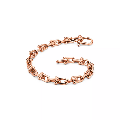 [Resenly Jewelry]HARDWEAR SMALL LINK 26 MOTIF PINK GOLD BRACELET