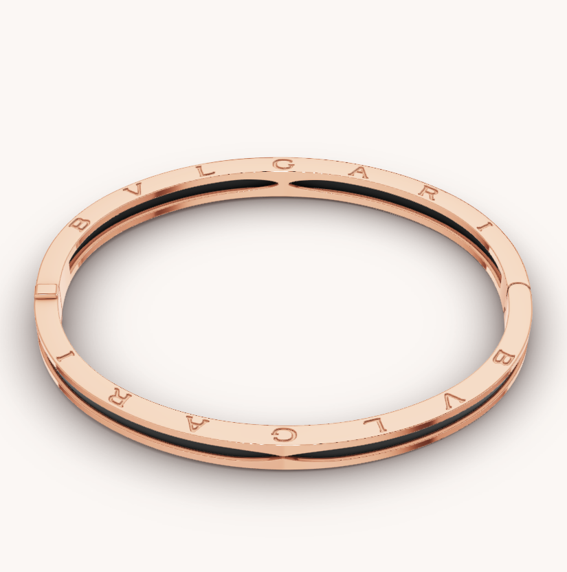[Resenly Jewelry]ZERO 1 PINK GOLD WITH BLACK CERAMIC BRACELET