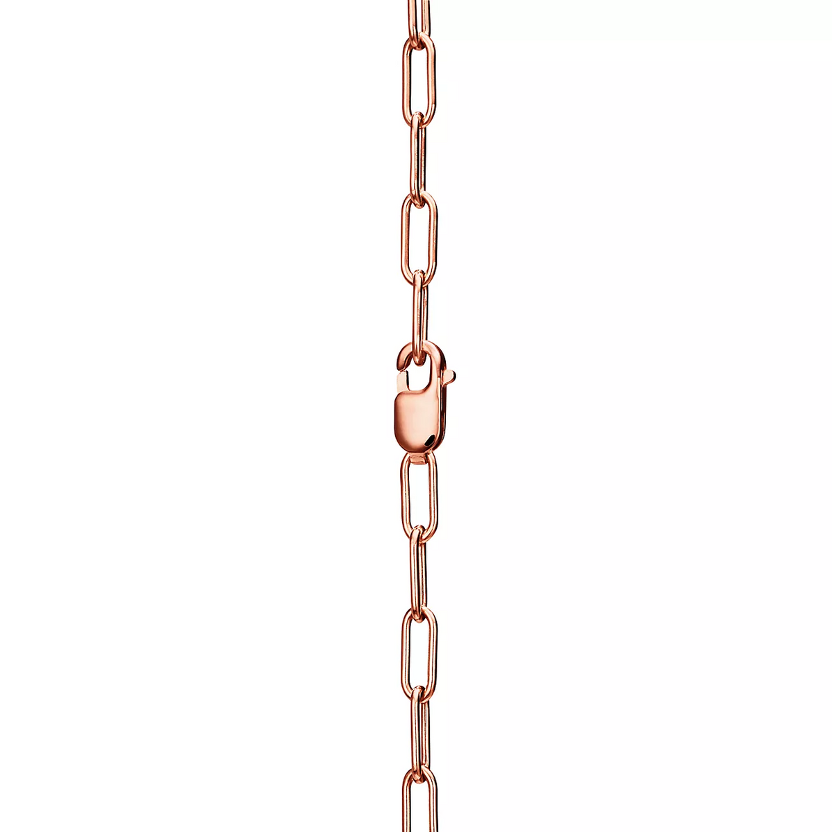[Resenly Jewelry]LOCK NECKLACE MEDIUM PENDANT PINK GOLD PAVED DIAMONDS