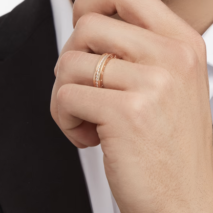 [Resenly Jewelry]ZERO 1 ONE-BAND PAVED DIAMONDS ON THE SPIRAL RING
