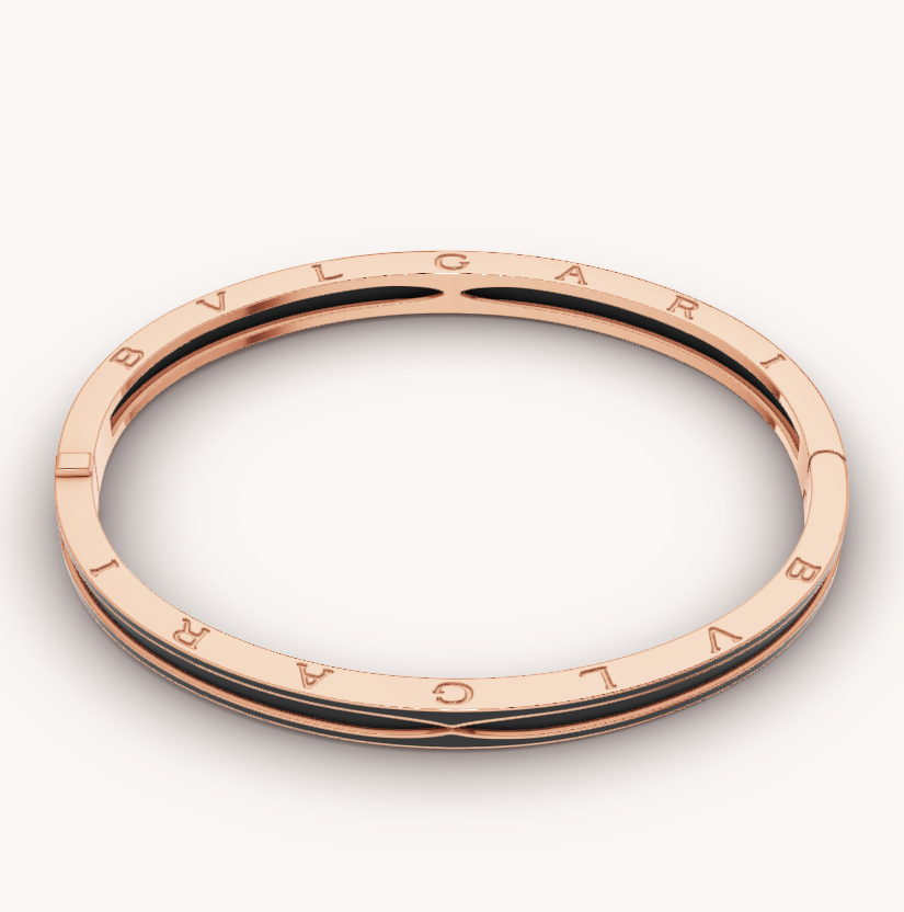 [Resenly Jewelry]ZERO 1 PINK GOLD WITH MATTE BLACK CERAMIC BRACELET