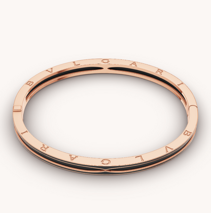 [Resenly Jewelry]ZERO 1 PINK GOLD WITH MATTE BLACK CERAMIC BRACELET
