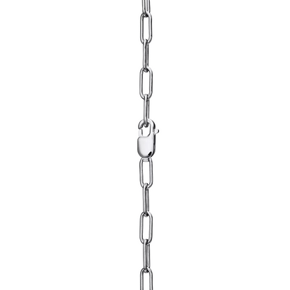 [Resenly Jewelry]LOCK NECKLACE MEDIUM PENDANT SILVER PAVED DIAMONDS