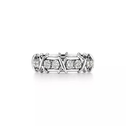 [Resenly Jewelry]SIXTEEN STONE SILVER RING