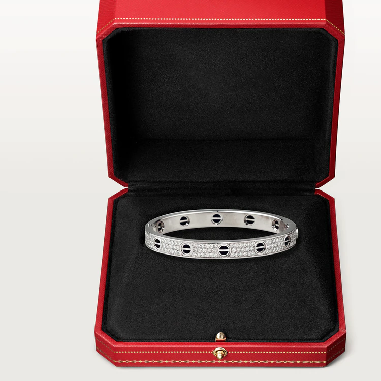 [Resenly Jewelry]LOVE BRACELET 6.1MM DIAMOND-PAVED CERAMIC