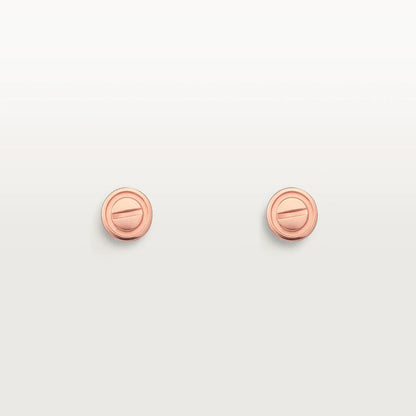 [Resenly Jewelry]LOVE EARRINGS PINK GOLD 10MM