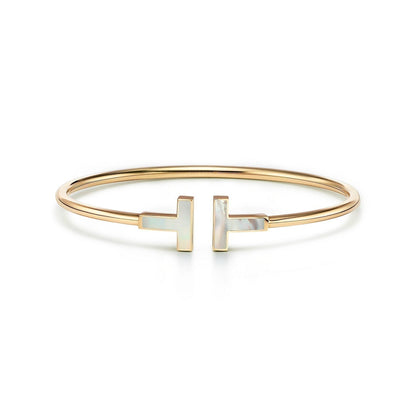 [Resenly Jewelry]T BRACELET 1.8MM MOP PINK GOLD