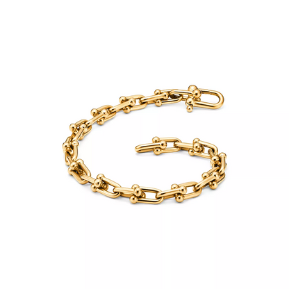 [Resenly Jewelry]HARDWEAR SMALL LINK 26 MOTIF GOLD BRACELET