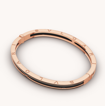 [Resenly Jewelry]ZERO 1 PINK GOLD WITH MATTE BLACK CERAMIC BRACELET