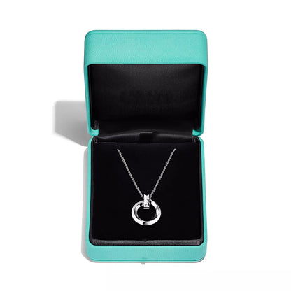 [Resenly Jewelry]T CIRCLE PENDENT SILVER NECKLACE