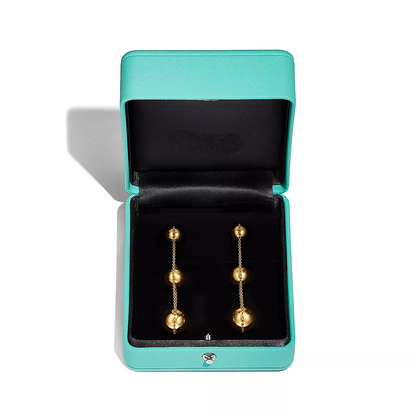 [Resenly Jewelry]TRIPLE DROP GOLD EARRINGS