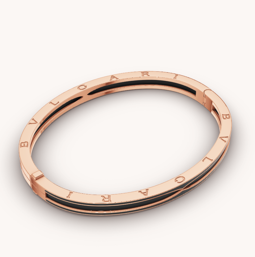 [Resenly Jewelry]ZERO 1 PINK GOLD WITH MATTE BLACK CERAMIC BRACELET