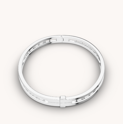 [Resenly Jewelry]ZERO 1 SPIRAL LOGO SILVER BRACELET