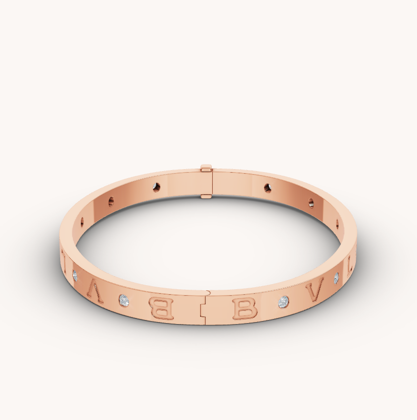 [Resenly Jewelry]ZERO 1 PINK GOLD 12 DIAMONDS BRACELET