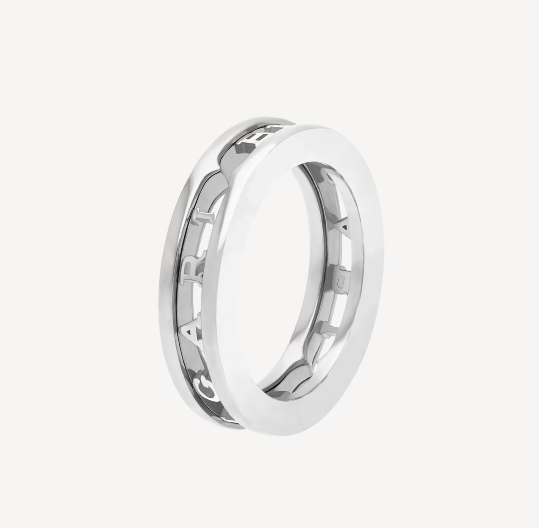 [Resenly Jewelry]ZERO 1 ONE-BAND WITH OPENWORK LOGO SPIRAL RING