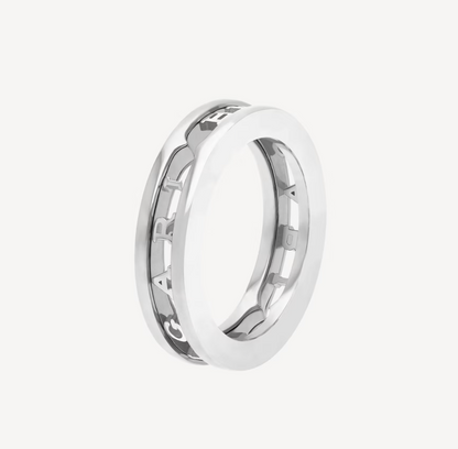 [Resenly Jewelry]ZERO 1 ONE-BAND WITH OPENWORK LOGO SPIRAL RING