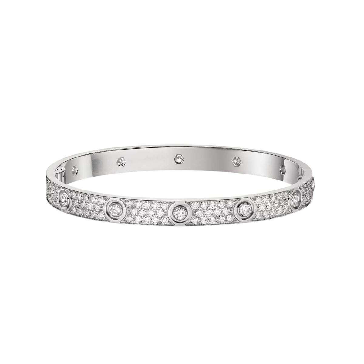 [Resenly Jewelry]LOVE BRACELET 6.1MM DIAMOND-PAVED 10 BIG DIAMONDS
