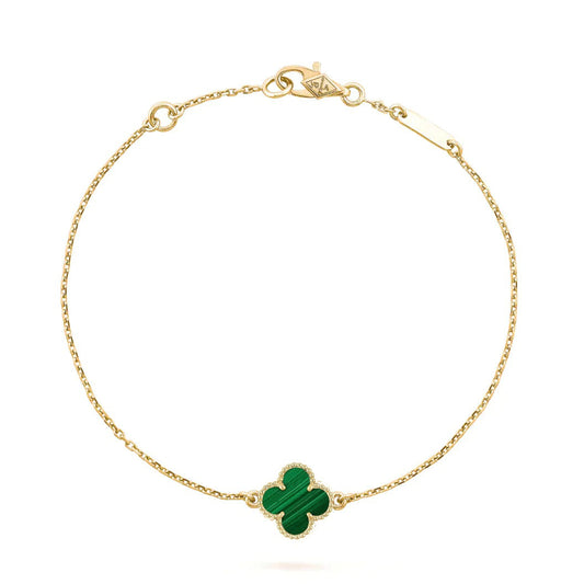 [Resenly Jewelry]CLOVER BRACELET MALACHITE 1 MOTIF
