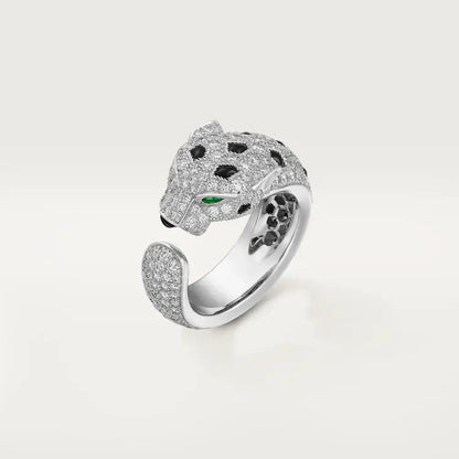 [Resenly Jewelry]PANTHERE SPOTTED FULL DIAMOND MEDIUM RING
