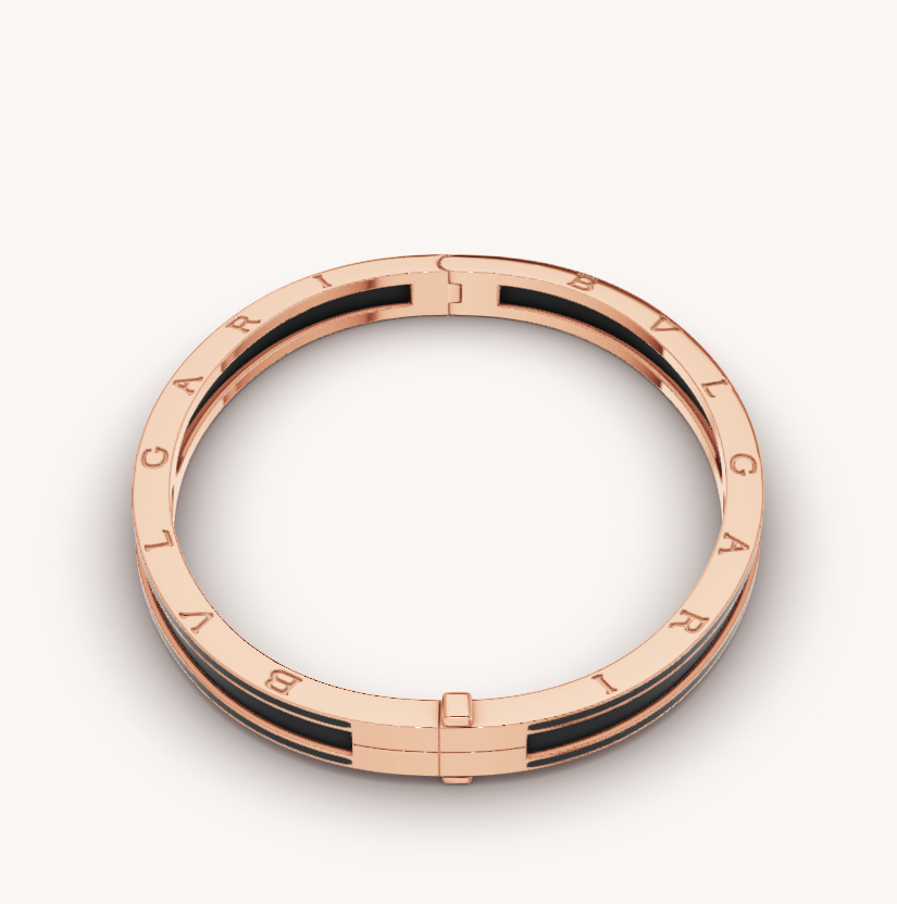[Resenly Jewelry]ZERO 1 PINK GOLD WITH MATTE BLACK CERAMIC BRACELET