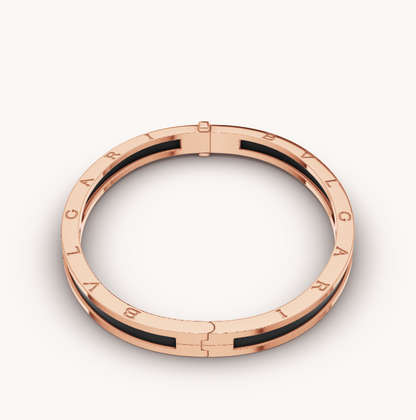 [Resenly Jewelry]ZERO 1 PINK GOLD WITH BLACK CERAMIC BRACELET
