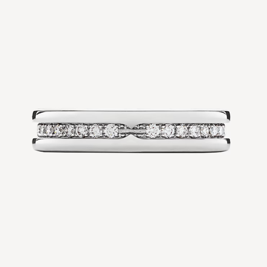 [Resenly Jewelry]ZERO 1 ONE-BAND PAVED DIAMONDS ON THE SPIRAL RING