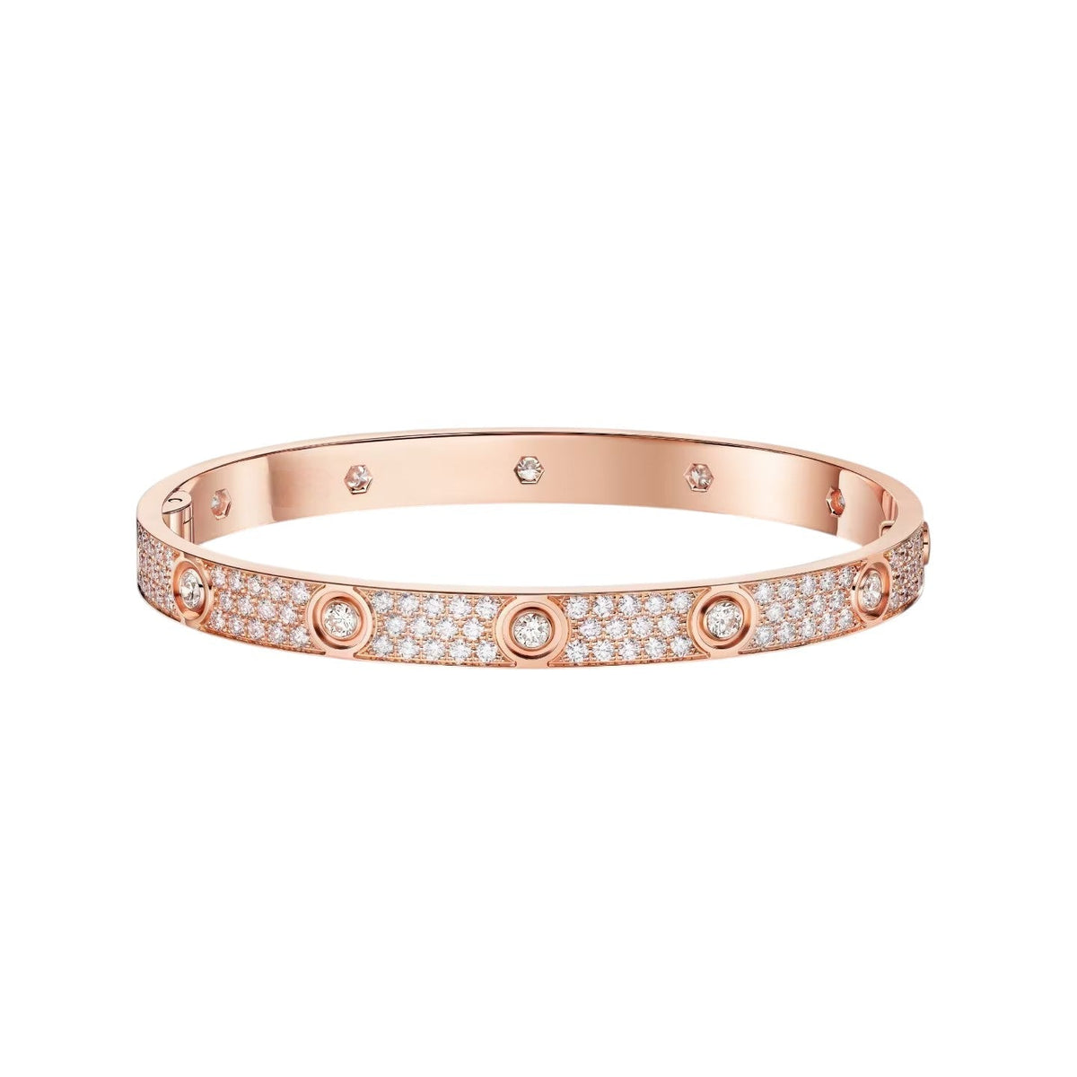 [Resenly Jewelry]LOVE BRACELET 6.1MM DIAMOND-PAVED 10 BIG DIAMONDS