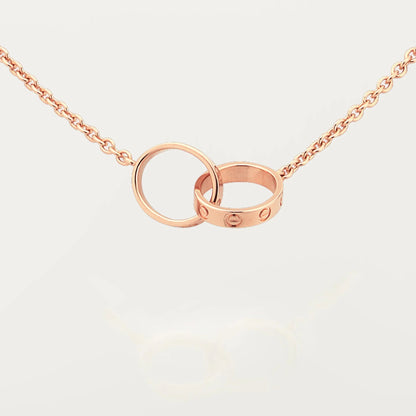 [Resenly Jewelry]LOVE DOUBLE RING NECKLACE