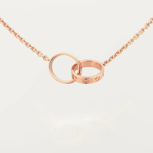 [Resenly Jewelry]LOVE DOUBLE RING NECKLACE