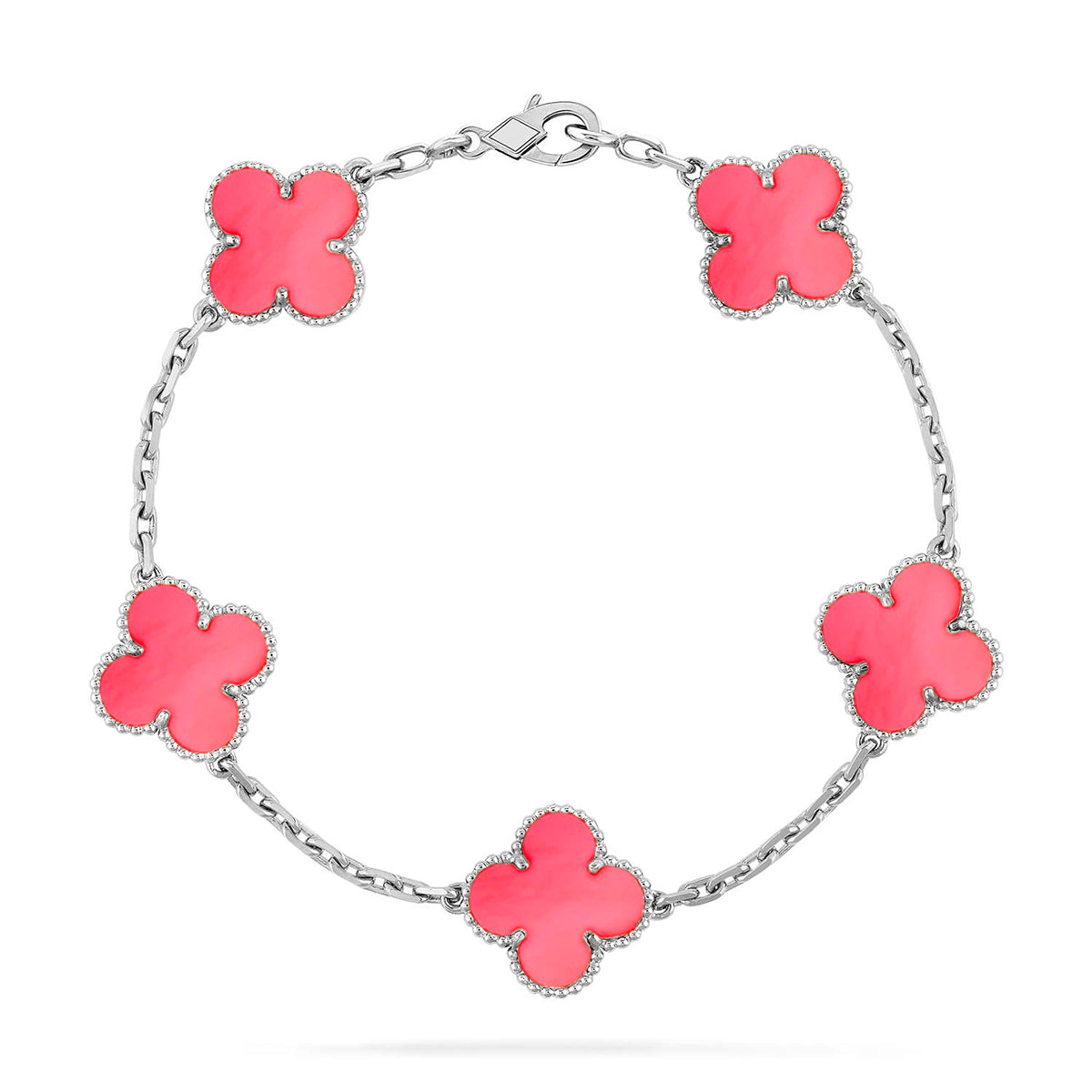 [Resenly Jewelry] CLOVER 5 MOTIFS  PINK MOP BRACELET COLLECTION